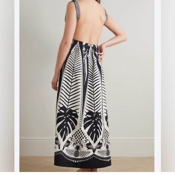 Farm Rio black and white, backless dress. - Picture 2 of 4